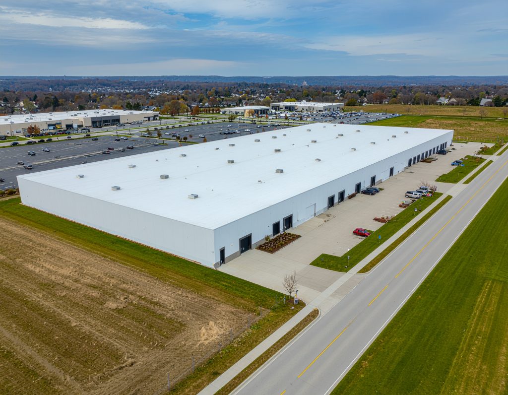 Modern commercial property and warehouse exterior